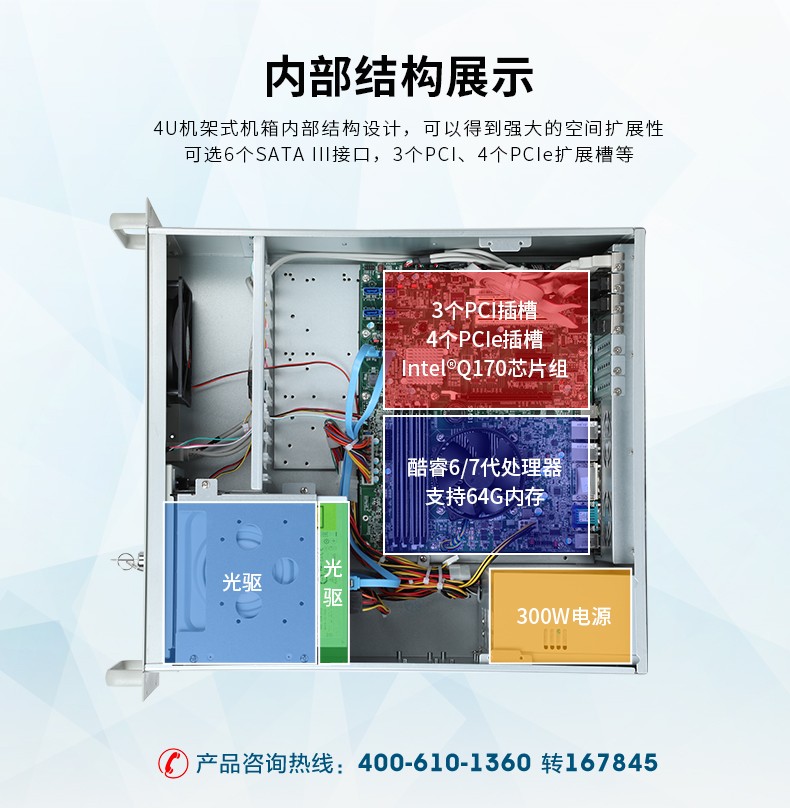 酷睿7代工控機,IPC-610L6串口2網(wǎng)口14USB,DT-610L-ZQ170MA.jpg