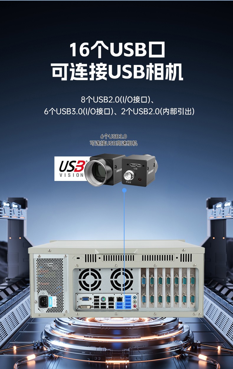 4U機(jī)架式工控機(jī),研華主板16個USB口工控主機(jī),DT-610L-684G2.jpg