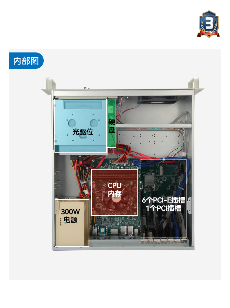 酷睿9代4U工控機(jī),機(jī)器視覺主機(jī),冗余電源,DT-610L-ZQ370MAV2.jpg